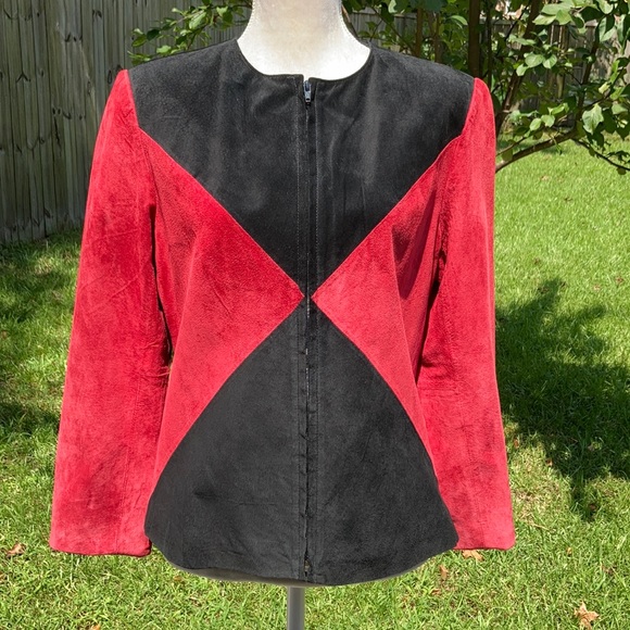 Willi Smith Jackets & Blazers - Red/Black Suede WSmith